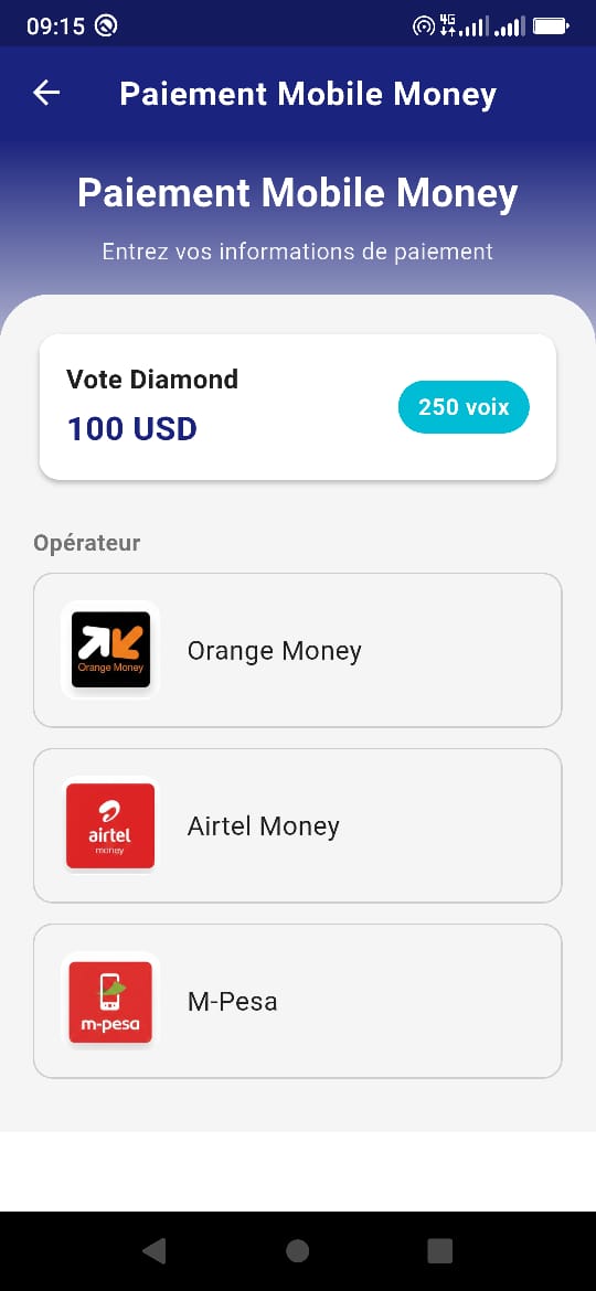 Paiement Mobile Money